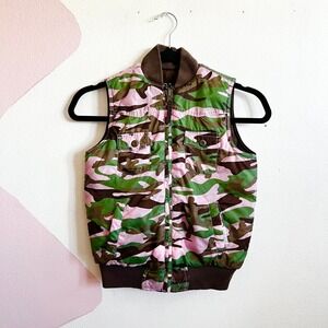 Walls Camo Puffer Vest Size Youth‎ Medium Pink Western Outdoors